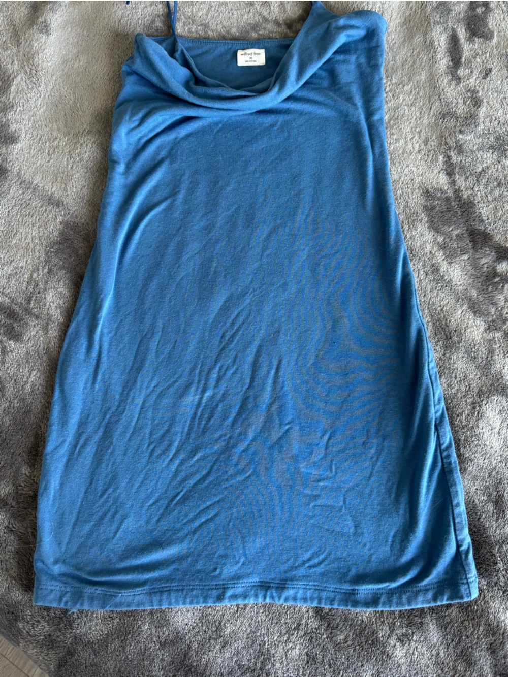 Casual Blue Drawstring Tube Skirt
